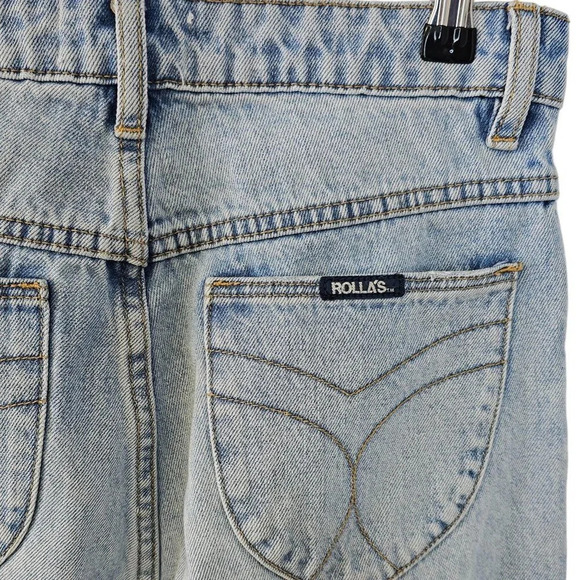 Revolve ROLLA'S East Coast Flare Crop Size 27 Blue Distressed High Rise Liv Worn - Picture 5 of 13